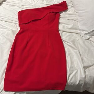 Aqua formal cocktail dress Elegant Red Off-Shoulder Dress. Worn once